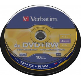 Verbatim Επανεγγράψιμα DVD+RW 4.7GB 10τμχΚωδικός: 43488  Verbatim Επανεγγράψιμα DVD+RW 4.7GB 10τμχΚωδικός: 43488
