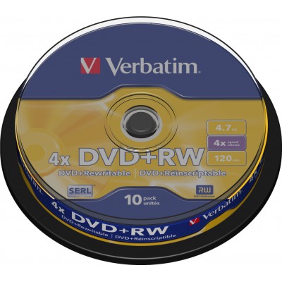 Verbatim Επανεγγράψιμα DVD+RW 4.7GB 10τμχΚωδικός: 43488 