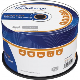 MediaRange Εγγράψιμα DVD+R 4.7GB 50τμχΚωδικός: MR445 