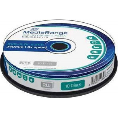 MediaRange Εγγράψιμα DVD+R Dual Layer 8.5GB 10τμχΚωδικός: MR466 