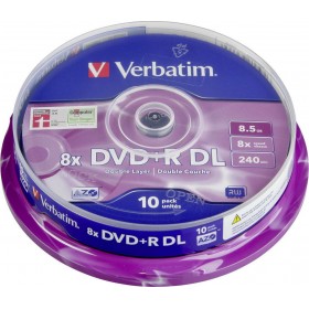 Verbatim Εγγράψιμα DVD+R Dual Layer 8.5GB 10τμχΚωδικός: 43666  Verbatim Εγγράψιμα DVD+R Dual Layer 8.5GB 10τμχΚωδικός: 43666