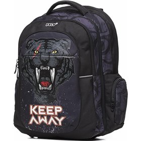 Polo Extenic Glow Σχολική Τσάντα Πλάτης Γυμνασίου - Λυκείου σε Μαύρο χρώμα Μ34 x Π31 x Υ45cmΚωδικός: 9-01-266-8011 