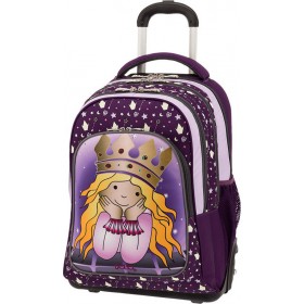 Polo Glow Princess Σχολική Τσάντα Τρόλεϊ Δημοτικού σε Μωβ χρώμα Μ37 x Π22 x Υ50cmΚωδικός: 9-01-251-72 