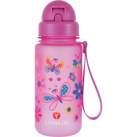 Littlelife Πλαστικό Παγούρι με Καλαμάκι Butterfly 400ml Littlelife Πλαστικό Παγούρι με Καλαμάκι Butterfly 400ml