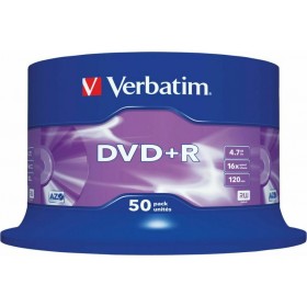 Verbatim Εγγράψιμα DVD+R 4.7GB 50τμχΚωδικός: 43550  Verbatim Εγγράψιμα DVD+R 4.7GB 50τμχΚωδικός: 43550