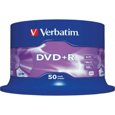 Verbatim Εγγράψιμα DVD+R 4.7GB 50τμχΚωδικός: 43550 