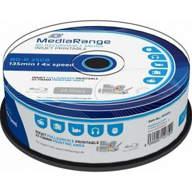 MediaRange Εγγράψιμα BD-R Printable 25GB 25τμχΚωδικός: MR504 