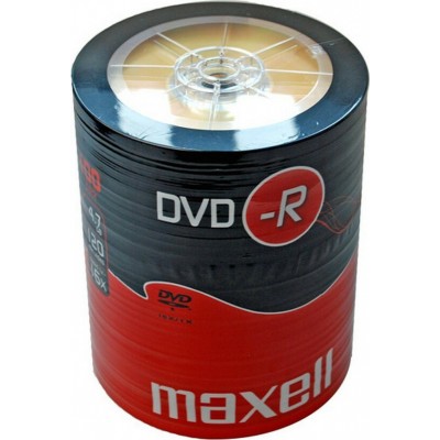 Maxell Εγγράψιμα DVD-R 4.7GB 100τμχΚωδικός: MXD16 