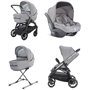 Inglesina Πολυκαρότσι Aptica Quattro System With Cab Car Seat Silk Grey