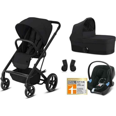 Cybex Πολυκαρότσι Balios S Lux Black Frame With Cot S &amp Aton B I-Size 3 in 1 Deep BlackΚωδικός: 521002115 