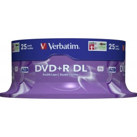 Verbatim Εγγράψιμα DVD+R Dual Layer 8.5GB 25τμχΚωδικός: 43757  Verbatim Εγγράψιμα DVD+R Dual Layer 8.5GB 25τμχΚωδικός: 43757