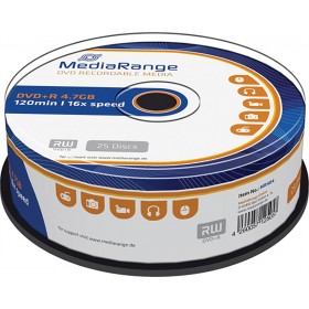 MediaRange Εγγράψιμα DVD+R 4.7GB 25τμχΚωδικός: MR404 