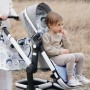 La Millou Organic Jersey Stroller Pad Fly me to Moon Sky Grey