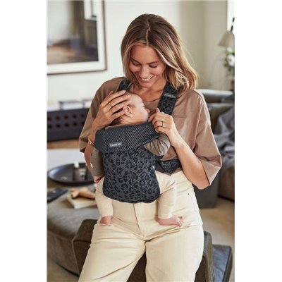 BabyBjorn Κλασικός Μάρσιπος Mini 3D Mesh Anthracite Leopard