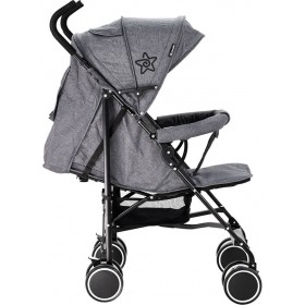 Bebe Stars Lite Καρότσι Μπαστούνι Grey 6.1kg κατάλληλο για νεογέννητο Bebe Stars Lite Καρότσι Μπαστούνι Grey 6.1kg κατάλληλο για νεογέννητο