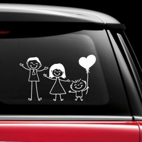 Σήμα Baby on Board Με Αυτοκόλλητο Happy Family