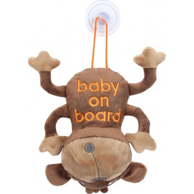 BabyWise Σήμα Baby on Board Κουκλάκι Με Βεντούζα "Μαϊμουδάκι "