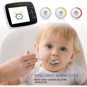 Ενδοεπικοινωνία Μωρού Με Κάμερα &amp Ήχο "SM-35" με Μέτρηση Θερμοκρασίας 3.5" 2τμχ