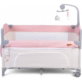 Cangaroo Παρκοκρέβατο Με 2 Επίπεδα Indiana Pink