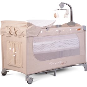 Cangaroo Παρκοκρέβατο Με 2 Επίπεδα Play Yard Once Upon A Time L3 Beige