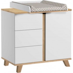 Βρεφική Συρταριέρα Cappuccino White με Αποσπώμενη Αλλαξιέρα 88x50x90cm Βρεφική Συρταριέρα Cappuccino White με Αποσπώμενη Αλλαξιέρα 88x50x90cm