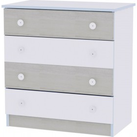 Βρεφική Συρταριέρα White-Blue Elm 81x50x86cm