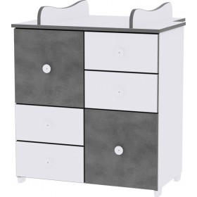 Βρεφική Συρταριέρα Cupboard White Vintage Grey 83x71x96cm