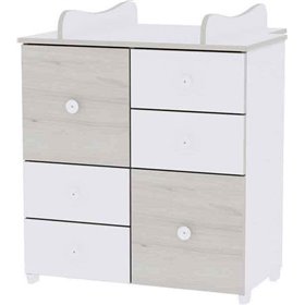Βρεφική Συρταριέρα Cupboard White-Light Oak 83x71x96cm