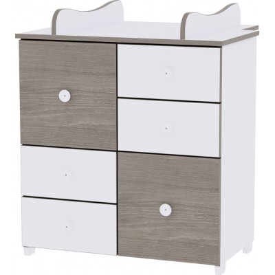 Βρεφική Συρταριέρα Cupboard White-Coffee 83x71x96cm