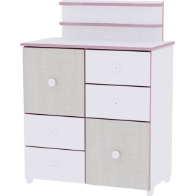 Βρεφική Συρταριέρα Cupboard White/Blue Elm 83x71x96cm