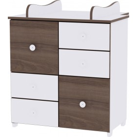 Βρεφική Συρταριέρα Cupboard White Walnut 83x47x96cm