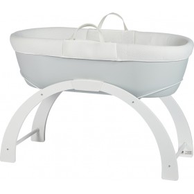 Shnuggle Πλαστική Καλαθούνα με Βάση Dreami Moses Light Grey με Βάση Shnuggle Πλαστική Καλαθούνα με Βάση Dreami Moses Light Grey με Βάση