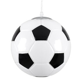 GloboStar Παιδικό Φωτιστικό Μονόφωτο Football Μαύρο - Λευκό