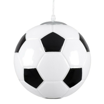 GloboStar Παιδικό Φωτιστικό Μονόφωτο Football Μαύρο - Λευκό