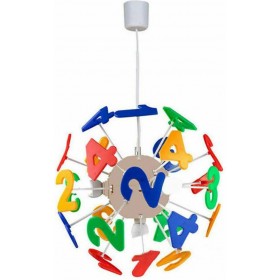 Aca Παιδικό Φωτιστικό Πολύφωτο Αριθμοί