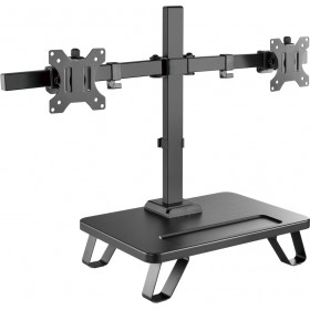 "Brateck LDT31-T02 Επιτραπέζια Βάση για 2 Οθόνες έως 27"" με Βραχίονα" Brateck LDT31-T02 Επιτραπέζια Βάση για 2 Οθόνες έως 27" με Βραχίονα