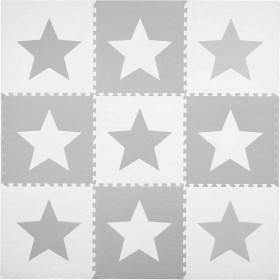 Ricokids Παιδικό Παζλ Δαπέδου Γκρι Αστέρια 9τμχ Ricokids Παιδικό Παζλ Δαπέδου Γκρι Αστέρια 9τμχ