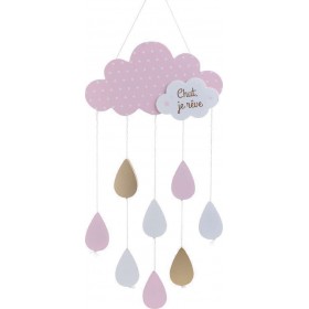 Inart Παιδικό Διακοσμητικό Τοίχου "Σύννεφο" από Ξύλο