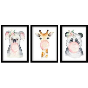 Pakoworld Παιδικός Τρίπτυχος Πίνακας