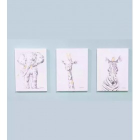 Childhome Παιδικό Κάδρο σε Καμβά "Elephant Gold"