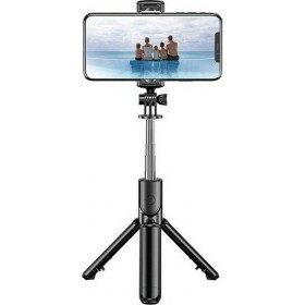Q01 Selfie Stick Τρίποδο Κινητού με Bluetooth Μαύρο Q01 Selfie Stick Τρίποδο Κινητού με Bluetooth Μαύρο