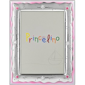 Prince Silvero Κορνίζα Ασημένια Αστέρια MA/143-B-R Ροζ 13x18cm
