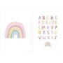 Little Dutch Εκπαιδευτική Παιδική Αφίσα Rainbow Alphabet Pink