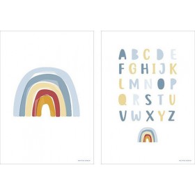 Little Dutch Εκπαιδευτική Παιδική Αφίσα Rainbow Alphabet Blue Little Dutch Εκπαιδευτική Παιδική Αφίσα Rainbow Alphabet Blue