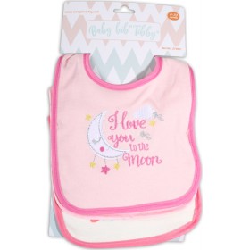 "Cangaroo Σαλιάρα Υφασμάτινη με Αυτοκόλλητο ""Tibby"" Pink 3τμχ" Cangaroo Σαλιάρα Υφασμάτινη με Αυτοκόλλητο "Tibby" Pink 3τμχ