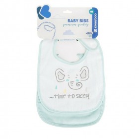 Kikka Boo Σαλιάρα από 100% Βαμβάκι με Κουμπί "Elephant Time" 2τμχ