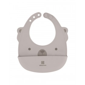 "Kikka Boo Αδιάβροχη Σαλιάρα Σιλικόνης με Κουμπί ""Silicone Bib"" με Τσέπη Beige" Kikka Boo Αδιάβροχη Σαλιάρα Σιλικόνης με Κουμπί "Silicone Bib" με Τσέπη Beige