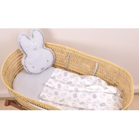 Baby Oliver Σετ Σεντόνια Λίκνου Miffy 80x110cm Γκρι Baby Oliver Σετ Σεντόνια Λίκνου Miffy 80x110cm Γκρι