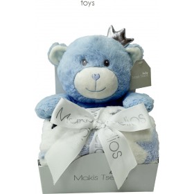 Makis Tselios Home Κουβέρτα Αγκαλιάς & Λίκνου Toys Fleece 80x110cm Blue Makis Tselios Home Κουβέρτα Αγκαλιάς & Λίκνου Toys Fleece 80x110cm Blue