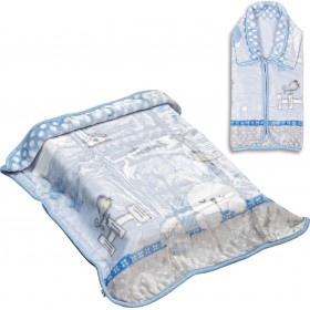 Beauty Home Κουβέρτα 5251 Βελουτέ 80x110cm Μπλε Beauty Home Κουβέρτα 5251 Βελουτέ 80x110cm Μπλε